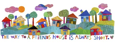 Framed Friends House Print