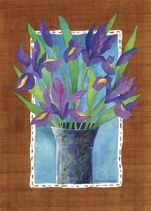 Framed Irises Print