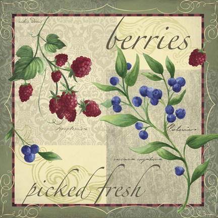 Framed Berry Patch Print