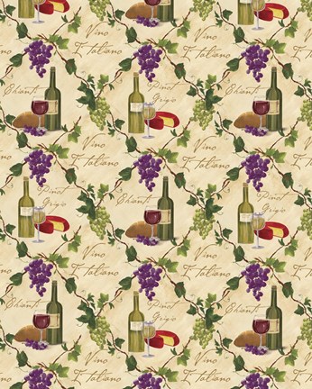Framed Wine Pattern I Print