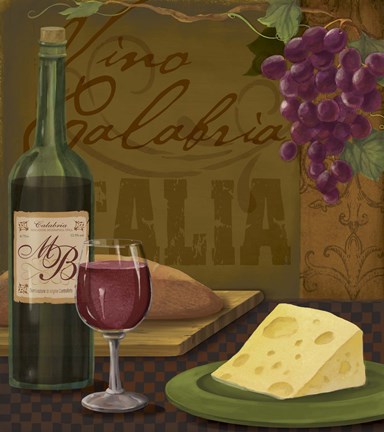 Framed Vino Calabria Print