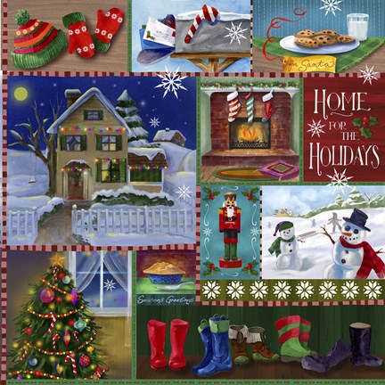 Framed Home For The Holidays Winter Print