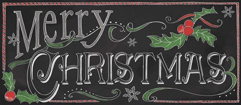 Framed Chalk Merry Print