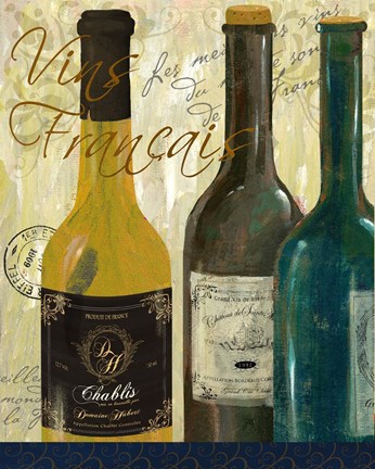 Framed Vins De France Print