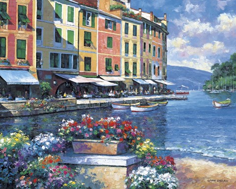 Framed Reflections Of Portofino Print