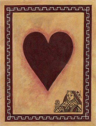 Framed Queen Of Hearts Print