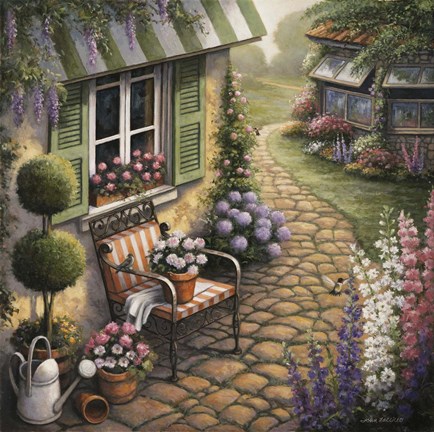 Framed Stone Walkway Print