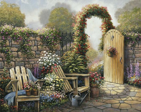 Framed Garden Patio Print