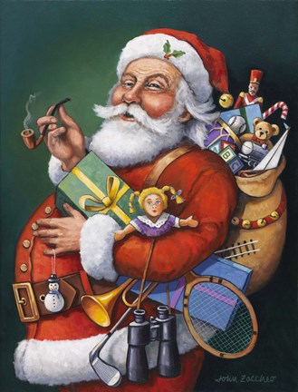 Framed Saint Nick And All His Toys Print