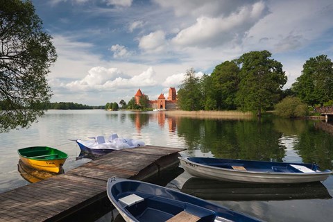 Framed Island Castle by Lake Galve, Trakai, Lithuania VII Print