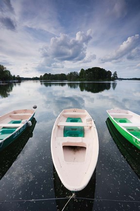 Framed Lake Galve, Trakai Historical National Park, Lithuania III Print