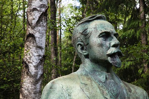 Framed Lithuania, Grutas, Statue of Mickevicius-Kapsukas Print