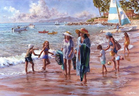 Framed On The Beach Print