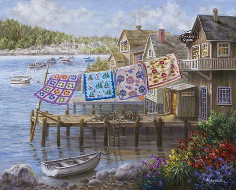 Framed Dock Side Quilts Print