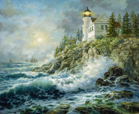 Framed Bass Harbor Lighthouse Print