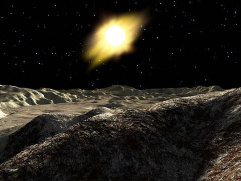 Framed Sun seen from the Surface of Mercury Print