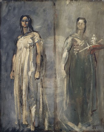 Framed Two Studies Of A Young Woman From Trastevere, Rome, 1858 Print