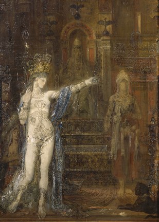 Framed Salome Dancing, Called &quot;&quot;Tatooed Salome&quot;&quot; (Detail), 1876 Print