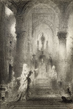 Framed Salome Dancing Before Herod BW Print