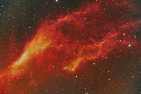 Framed NGC 1499, the California Nebula in the Constellation Perseus Print