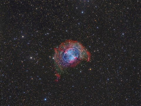 Framed Messier 27, the Dumbbell Nebula Print