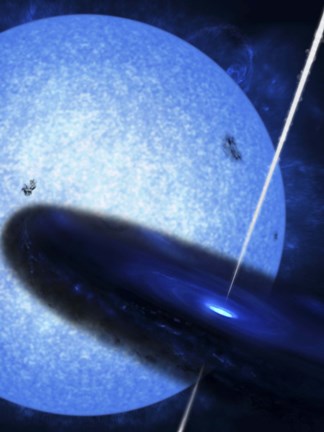 Framed Cygnus X-1, a luminous x-ray source in the Constellation Cygnus Print