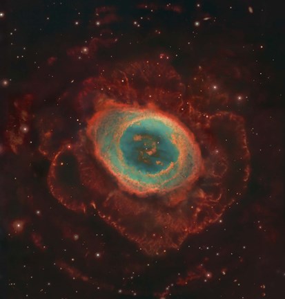 Framed Messier 57, the Ring Nebula Print