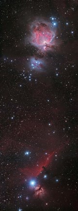 Framed Mosaic of Orion Nebula and Horsehead Nebula Print
