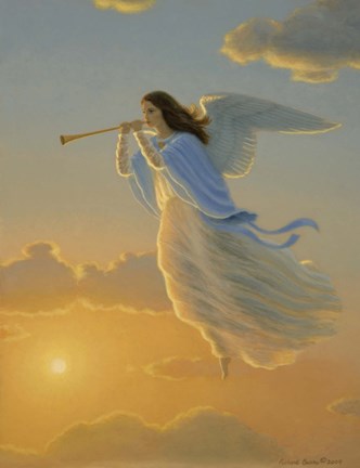 Framed Angel Of The Dawn Print