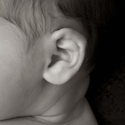 Framed Baby Listening Ear Print