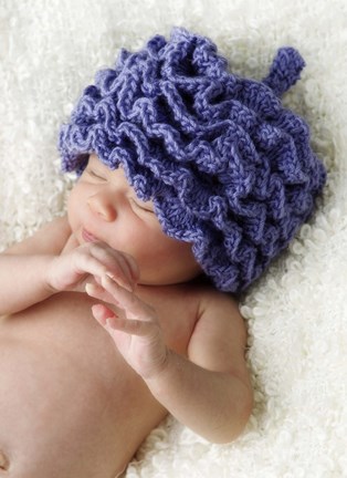 Framed Baby In Blue Hat II Print