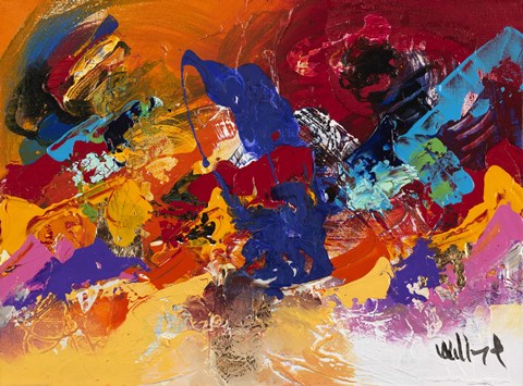 Framed Abstract Red and Yellow 1 Print