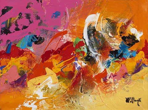 Framed Abstract Pink Spring 3 Print