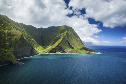 Framed Molokai Waterfall Print