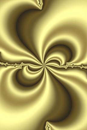 Framed Twirls Gold Print