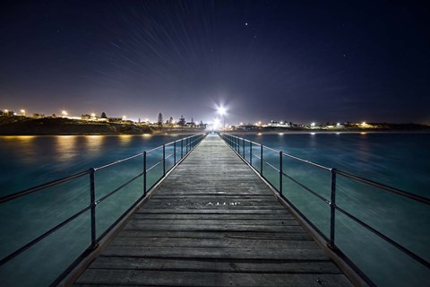 Framed Port Noarlunga After Dark Print