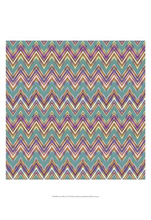 Framed Chevron Waves II Print