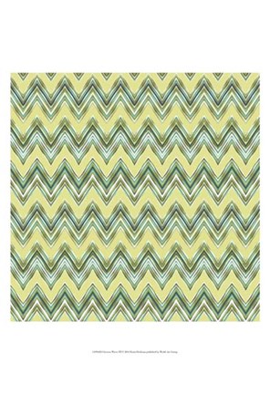 Framed Chevron Waves III Print