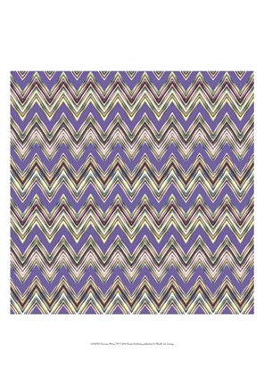 Framed Chevron Waves IV Print