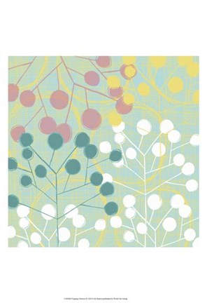 Framed Popping Flowers II Print