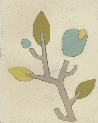 Framed Simple Stems IV Print