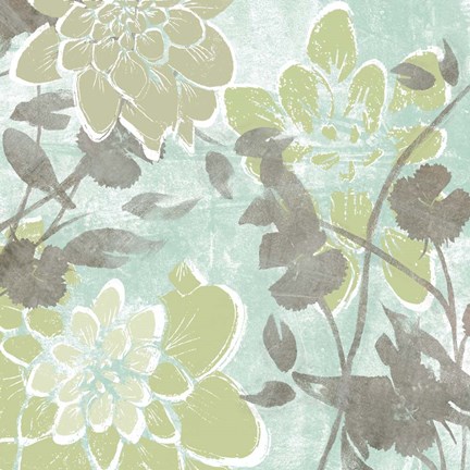 Framed Dahlias &amp; Petals I Print