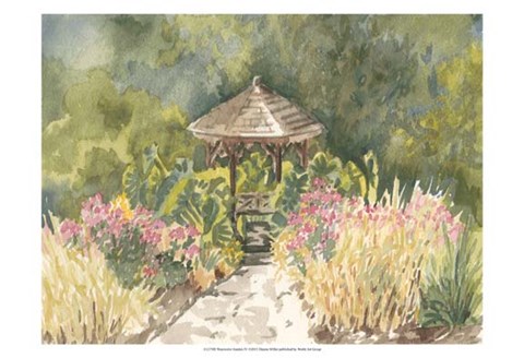 Framed Watercolor Garden IV Print