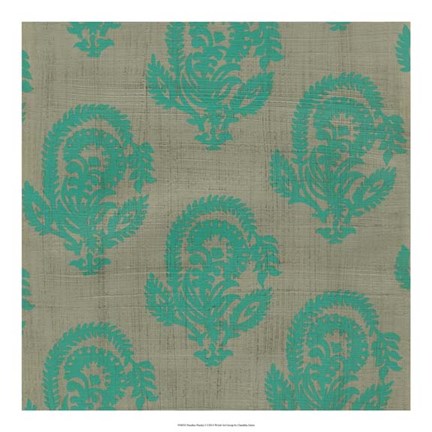 Framed Paradise Paisley I Print