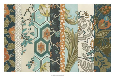 Framed Textile Strata I Print