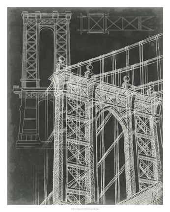 Framed Iconic Blueprint I Print