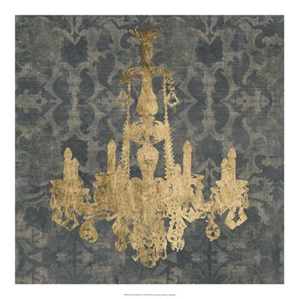 Framed Gilt Chandelier II Print