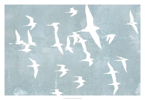 Framed Silhouettes in Flight II Print