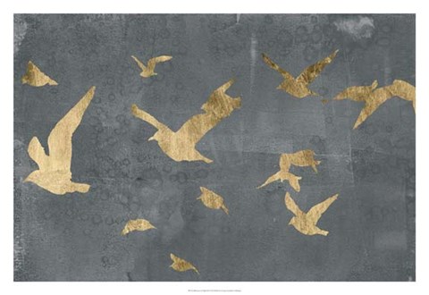 Framed Silhouettes in Flight III Print