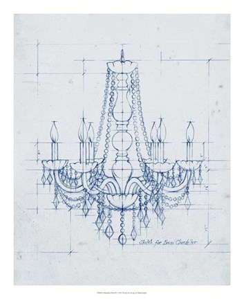 Framed Chandelier Draft IV Print